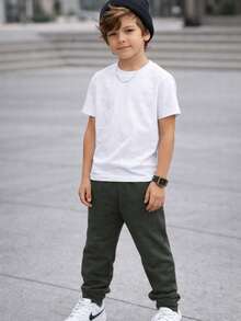 Set Of 4 Boys' Fleece Pants, Sizes 2 To 12 Years | Boys' Winter Sweatpants (Assorted Colors) - Hỗn hợp - Xem 7