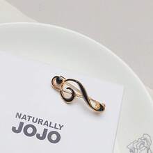 Alloy Enamel Music Note Brooch, Minimalist & Elegant Lapel Pin For Suit, Shirt, Unisex - Multicolor - View 3