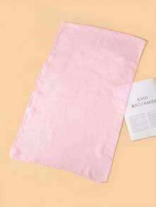 1条女士轻薄雪纺纯色围巾，多功能披肩/围巾，透气休闲旅行配饰，四季皆宜 - 淺粉色 - 查看 3