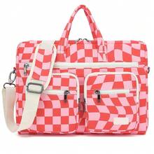 DACHEE Laptop Shoulder Bag For 15 Inch/15.6 Inch  Pro - NewPinkChecher15inch156inch - View 1