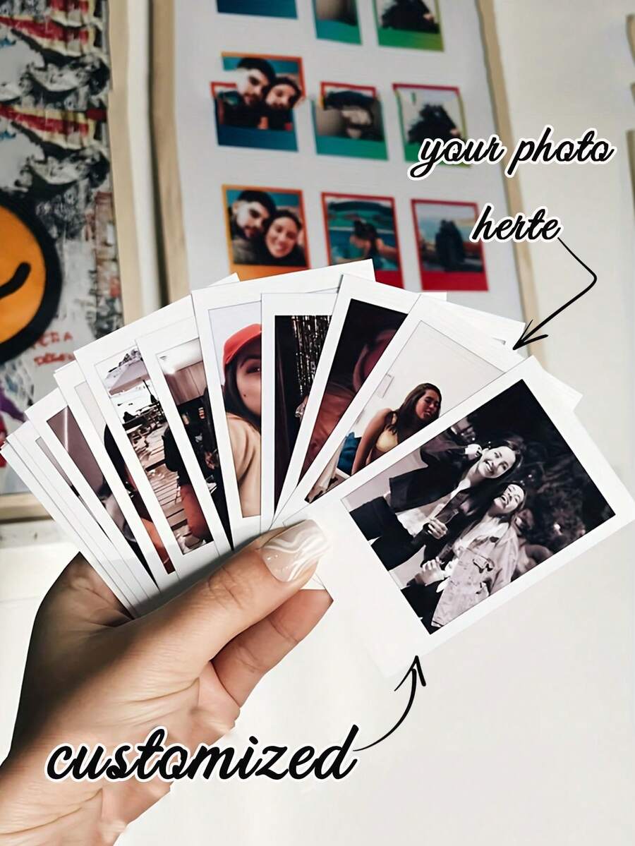 3.5-Inch 5pcs Custom Photo Cards, DIY Valentine's Cards, Keepsake Gift, Personalized Couple Photo, DIY Custom Birthday And Anniversary Gift, Anniversary Gift, Exquisite, Fashionable, Modern Custom, Personalized, Unique Ideal Gift, Valentine's Day - Multicolor - View 1