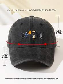 1pc Women's Soft Top Baseball Cap With Climbing Cat Print, Breathable Adjustable Brim, Suitable For Daily Outings, Vacation, Camping, Outdoor Sports, Truck Drivers, Holiday Gift - A - View 4
