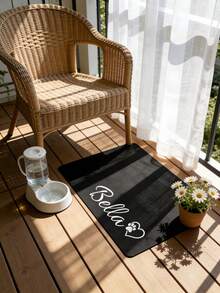 1Pc Personalized Valentine's Day Pet Feeding Mat – Custom Pet Name Meal Mat, Cute Love Theme Design, Non-Slip Pet Food & Water Mat, Sweet Valentine's Day Gift For Dogs & Cats, New Favorite Pet Gift - Animal - View 5