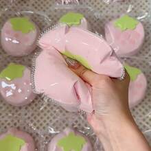 1个草莓奶油捏捏乐玩具 - 解压玩具 - 柔软Q弹玩具 - 捏捏乐玩具 - 指尖玩具 - 史迪奇玩具 - 旅行玩具 - 课堂指尖玩具 - 迷你洗澡玩具 - 圣诞文具减压球，生日礼物，完美礼物，复活节礼物，圣诞节礼物，万圣节礼物，平安夜礼物 - 彩色 - 查看 5