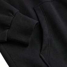 Moletom Canguru Corinthians Timão Blusa de Frio Flanelado com Capuz e Bolso - Preto - Visão 3