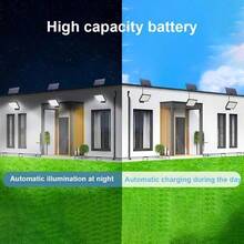 400 LED Solar Wall Light With Motion Sensor, LED Cool White Solar Flood Light, High Brightness Solar Street Light, Large Solar Panel, Easy Installation, Super Bright, Auto On/Off, Suitable For Porch, Yard, Garage, Fence, Path, Wall - 400LED - View 7