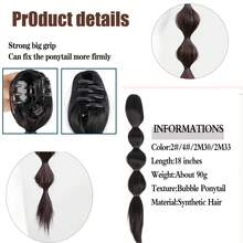 Dây buộc tóc kiểu kẹp càng cua, trông tự nhiên và chân thực, phù hợp để sử dụng hàng ngày. - Dark Brown - Xem 9