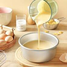 1pc/4PCS, Aluminum Round Cake Baking Pan With Removable Bottom – Multi-Sized Layered Cakes Suitable For Various Occasions Such As Holiday Cakes, Weddings, Parties, Mother's Day, Valentine's Day, And More. - متعدد الألوان - مشاهدة 4