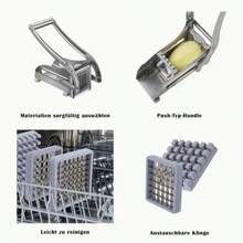 2pcs 1pc Stainless Steel Vegetable & Fruit Knife, French Fry Cutter, Potato Slicer, Vegetable Chopper, Onion Chopper, Food Chopper, Kitchen Tools For Cutting Potatoes, Carrots, Cucumbers - Multicolor - View 10