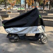 Cubierta para vehículo eléctrico engrosada, diseño empalmado, cubierta para motocicleta a prueba de nieve, viento e agua. - XXL - Ver 5