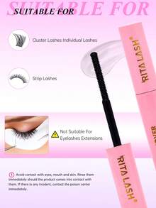 RITALASH Cluster Lash Remover 5ML Lash Clusters Strip Lashes Remover For Beginner Friendly DIY Makeup Cosmetic Lashes Remover For Girl - Black - View 9