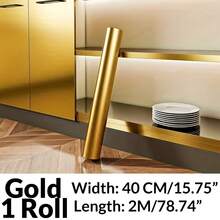 40cm X 2-4m Self-Adhesive Aluminum Foil Waterproof And Heat-Resistant Sticker, Kitchen Oil-Proof Sticker For Sink/Cabinet/Drawer, Kitchen Sink Accessories - Brushed - View 8