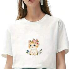 1pc Cat Heat Transfer Patch, Ironing And Washable, Suitable For T-Shirts, Jeans, Sweaters, Handbags, Pillows, Cushions - L - View 5