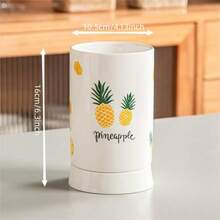 Ceramic Chopstick Holder With Draining Tray, Home Kitchen Restaurant Chopstick Storage Container - Multicolor - View 10