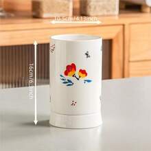 Ceramic Chopstick Holder With Draining Tray, Home Kitchen Restaurant Chopstick Storage Container - Multicolor - View 9