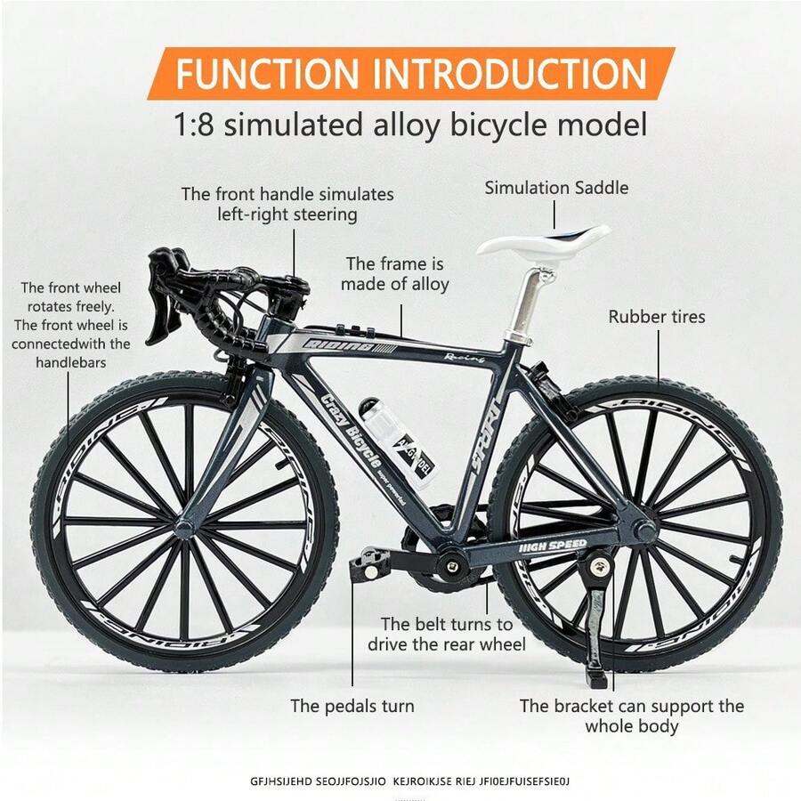 32件套合金双把手公路自行车赛车1:8比例手工DIY组装模型,玩具人偶,生日礼物,复活节装饰套装,学校礼物,复古游戏配件,房间装饰 - 彩色 - 查看 1