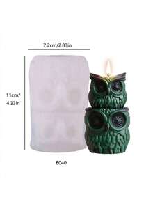 Owl Eye Silicone Candle Mold, DIY Owl Crafts Mold, Stackable Ornament - White - View 2