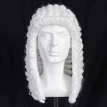 Judge Wig Lawyer Wig Powder Wig Long Curly Hair Wigs Men Colonial Period Wig Large Lawyer Wig Role Play Halloween Costume Party Cosplay Anime Clothing - Multicolor - View 11