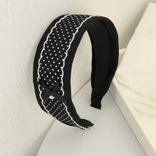 قطعة واحدة/قطعتان شريط رأس بطبعة زهرية بوهيمية عتيقة أنيقة حلوة مطرزة بالدانتيل والخرز الزائف واسع الحافة للبنات، قطعة رأس موضة للاستخدام اليومي والسفر والعطلات وتصوير الصور، شريط شعر من البوليستر - متعدد الألوان - مشاهدة 11