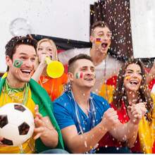 New National Flag Stickers For 2026 World Cup Sports Events, Fan Parties, Gatherings, Temporary Face Stickers 1pcs - 長方形 - 查看 2