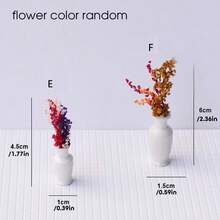 Miniature Plant Model Finished Product Flower Pot Landscape Flower Pot Outdoor Flower Bed Green Plant Miniature Flower Bed Flower Vase Model Outdoor Simulation Landscape Flower Pot Potted Plant Architectural Sandbox Micro Scene Decoration Flower Stand, Suitable For Christmas Gifts, Pretend Play, Birthday Gifts - Potted Flower Beds - View 9