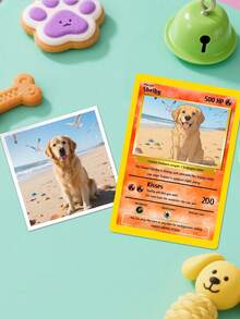 1pc Customized AI-Generated Photo Card, Personalized Anniversary Card With Photo, Date, Name And Message, PVC Material. This Card Uses AI Technology To Create A Stylized Illustration Effect Based On The Customer's Uploaded Photo. The Final Result Is An Artistic AI-Rendered Effect, Not A Complete Copy Of The Original Photo. - Style 10 - View 7