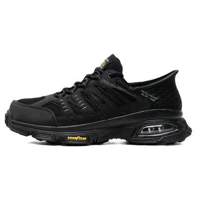 Skechers 男士户外鞋，舒适徒步鞋，男士系带城市户外鞋，轻便舒适休闲运动鞋 237322C-BBK