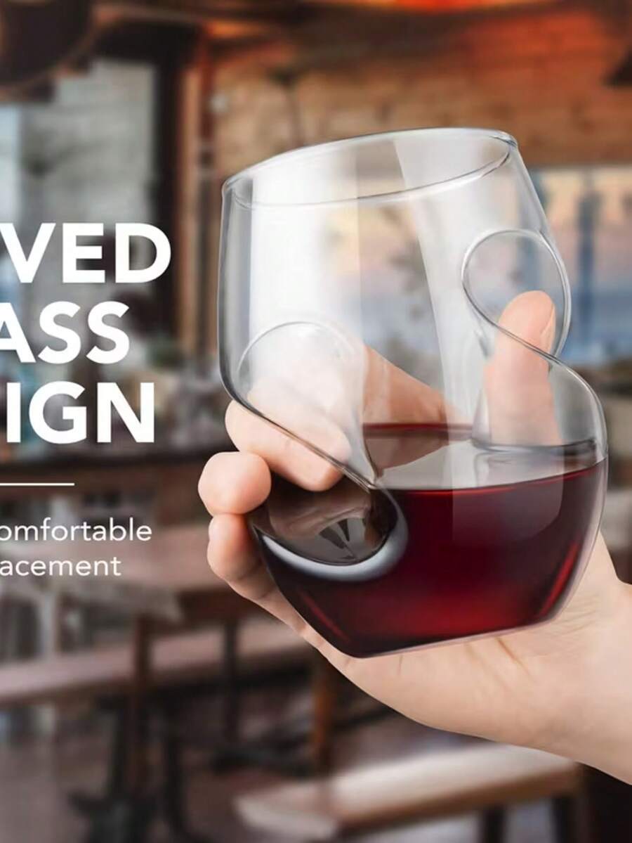 Creative Spiral High Borosilicate Glass Coffee Cup, Household Red Wine Whiskey Glass, High-Quality Transparent Glass Cup - Transparent - View 1