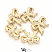 20/30颗CCB蝴蝶结形珠子，经典金银色，适用于DIY手工手链、项链、珠宝、工艺品、吊坠、装饰配件 - 蝴蝶結形 - 查看 11