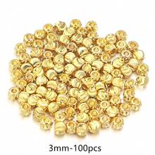 100-20pcs/Pack Copper Textured Round Spacer Beads 3-8mm, Exquisite Bracelet Necklace Jewelry Making Loose Beads, DIY Craft Supplies - Twill Copper Beads - View 17
