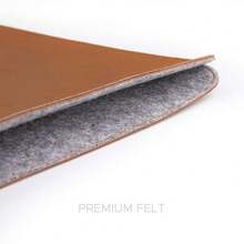 Laptop Sleeve 15 Inch Precisely Compatible With MacBook Air 15\ M4 2025 A3241 & M3 2024 A3114 & M2 2023 A2941, Faux Leather Cover Case, Brown - 棕色 - 查看 5