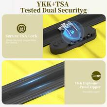 YSTYLE 3/5 Piece Hardside Luggage Set (12, 18, 20, 24, 28 Inch), With Scratch-Resistant And Impact-Resistant ABS Shells, Spacious Design And Four 360-Degree Spinner Wheels - Yellow - View 6