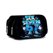 男女通用铅笔盒，双面图案，大容量钱包式卡包，带隔层，适合学生，返校礼物 - 彩色 - 查看 12