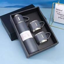 1 Set 3-Piece Stainless Steel Vacuum Insulated Tumbler - 500ml/16.9oz Vacuum Flask With Removable Lid & Sleeve, Ideal For Coffee, Hot & Cold Drinks, School & Office - Multicolor - View 9