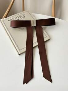 1 chiếc kẹp tóc nữ kiểu nơ từ tính mới, kiểu dáng công chúa ngọt ngào, thanh lịch, có nơ ruy băng tháo rời, phù hợp sử dụng hàng ngày hoặc khi hẹn hò. - màu nâu - Xem 8