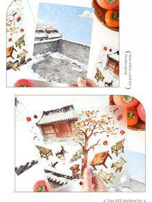 3D Matte Stickers, Children's Micro Landscape Stickers, Scene Stickers, Handbook Stickers, Handbook Material Stickers, Character Cut-Out Stickers, Pet Handbook Stickers - Multicolor - View 4