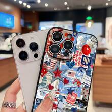 Estuche para teléfono con patrón de langosta y estrellas Compatible con teléfonos ,  17,  16 Pro Max,  15 Pro Max,  13 y  12 Hecho de material de TPU, brinda protección contra golpes y caídas Es un regalo perfecto para familiares, amigos, amantes, novios y novias. - Negro - Ver 4
