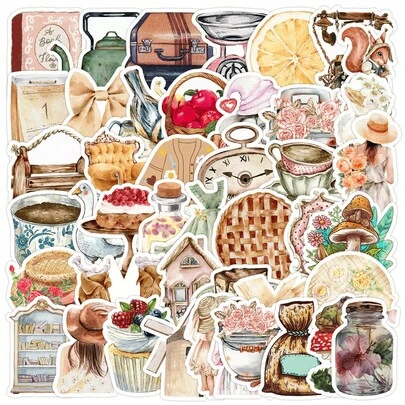 50pcs Aesthetic Graffiti Stickers - Waterproof Decorative Decals For Water Cups, Phones, Computers, Notebooks, Stationery & DIY Crafts, Creative Artistic Stickers For Decor & Stick