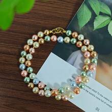 10mm Morandier Mixcolor Tahitian Pearl Necklace, Peacock Green Black Gray, Fashion Minimalist Necklace For Women, Suitable For Daily Wear And Valentine's Day Gift, Comes With Elegant Gift Box Packaging,Mom,Mother,Mother's Day,Gift - Picture Color - View 27