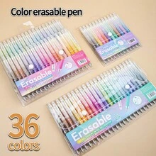 Smooth Erasable Ballpoint Pen For Students, Quick-Dry Erasable Ink, Crystal Blue And Black Colors Available, Minimalist Thermal Erasable Neutral Pen, Water-Based Pen, Essential Back-To-School Writing Stationery Supplies, Ballpoint Pen - Blue - View 7