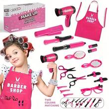 2026 New Girls' Realistic Hairstyling Toy Set, Including Hairdryer, Comb, Scissors And Other Accessories, Suitable For Girls' Dress-Up And Makeup Play, Made Of Durable Plastic, Cute And Fun Design - Multicolor - View 13
