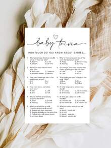 10/20张趣味迎婴派对游戏卡片，包含育儿知识问答、迎婴派对游戏和活动、趣味迎婴派对优惠券、性别揭晓游戏、独特迎婴派对卡片、圣诞主题 - 彩色 - 查看 3