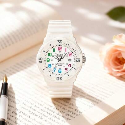 Casio Đồng hồ thạch anh dây cao su unisex, thích hợp đeo hàng ngày, màu sắc nhẹ nhàng, dòng LRW-200H-7E2/LRW-200H-9E/LRW-200H-4C/LRW-200H-3C/LRW-200H-7E1/LRW-200H-9E2/LRW-200H-7B/LRW-200H-4E2