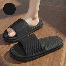 Dép EVA không tiếng ồn, unisex - Chống trơn trượt, nhanh khô, khử mùi, dép đi trong nhà mùa hè, đế mềm mại, thích hợp cho nhà và phòng tắm, nhẹ và thoải mái. - màu đen - Xem 3