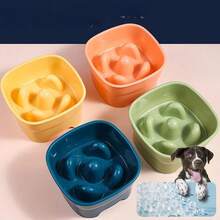 Anti-Choke Slow Feeder Pet Bowl, Raised Stand Design Prevents Neck Strain For Cats And - 100ml - View 3