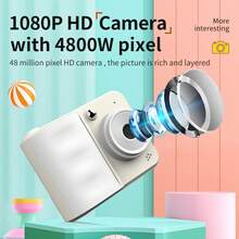 Vavupo 2.4英寸高清屏幕热敏打印相机：捕捉松鼠、蛋糕或风景的清晰瞬间，一键打印，即可立即将其打印成可爱便携的旅行纪念品！ - 白色 - 查看 4