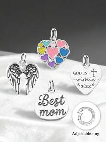 1pc Minimalist Unique Angel Wings Pendant, DIY Crafting, Delicate Accessory, Unisex - Gather - View 1