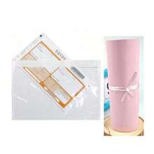 100pcs/Pack Transparent PP Adhesive Logistics Waybill Bags - 100*155+100pcs Pink Express Delivery Bag -17*30 - View 6