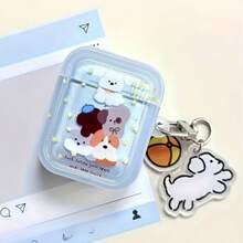 Cute Dog Design Protective Case Suitable Compatible With Apple Wireless Charging Case, Anti-Scratch And Anti-Drop - Clear - View 12