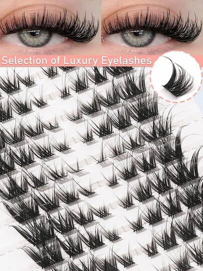 Must-Have Hit | 80-Cluster 3D Three-Dimensional Fake Eyelashes! Eyelash Grafts, Partial Fake Eyelashes, And Eyelash Clusters – A Must-Have Item That Makes Everyone Look Like A Stylish Beauty Instantly. Easy For Beginners To Use | Segmented Fake Eyelashes That Allow Even Novices To Create Comic-Like Eyes.